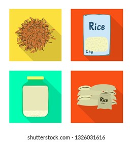 Vector design of raw and agricultural icon. Collection of raw and ecological vector icon for stock.
