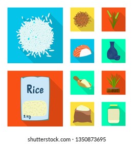 Vector design of raw and agricultural logo. Set of raw and ecological stock vector illustration.