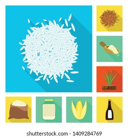Vector design of raw and agricultural logo. Collection of raw and ecological stock symbol for web.