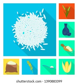 Vector design of raw and agricultural sign. Collection of raw and ecological stock symbol for web.