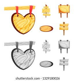 Vector design of raw  and forest  icon. Collection of raw  and hardwood stock vector illustration.