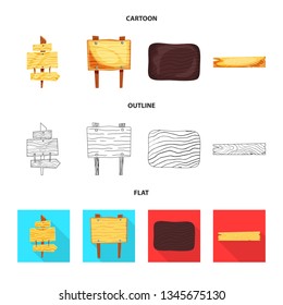 Vector design of raw  and forest  icon. Set of raw  and hardwood stock vector illustration.