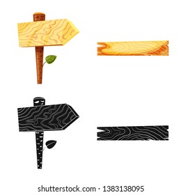 Vector design of raw  and forest  logo. Set of raw  and hardwood stock symbol for web.