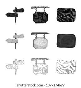 Vector design of raw  and forest  sign. Set of raw  and hardwood vector icon for stock.