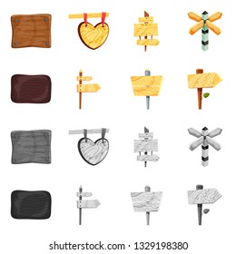 Vector design of raw  and forest  symbol. Set of raw  and hardwood vector icon for stock.