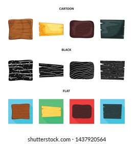 Vector design of raw and forest symbol. Collection of raw and hardwood stock symbol for web.