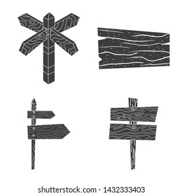 Vector design of raw and hardwood sign. Collection of raw and wood stock symbol for web.