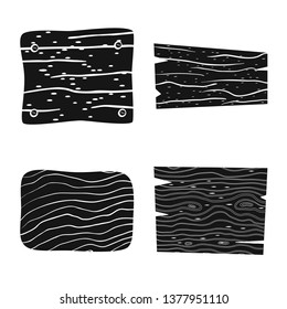 Vector design of raw  and hardwood symbol. Collection of raw  and wood vector icon for stock.