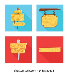 Vector design of raw and wooden logo. Set of raw and forest stock symbol for web.