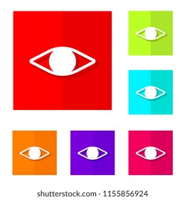 vector design of reading flat icon button with color choice