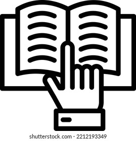 Vector Design Reading Icon Style