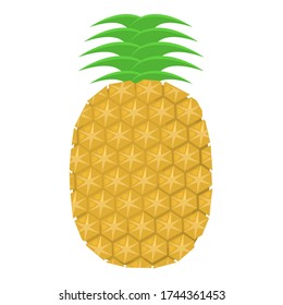 Vector design of a realistic pineapple icon