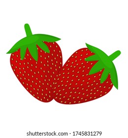 Vector design of a realistic strawberry icon