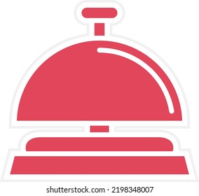 Vector Design Reception Bell Icon Style