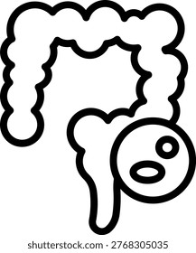 Vector Design Rectal Cancer Icon Style