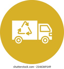Diseño de vectores Reciclaje Estilo de icono de camión