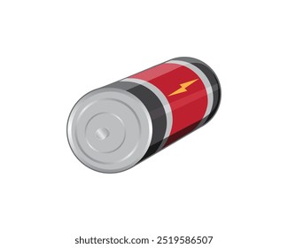 vector design of a red and black battery usually used for electronic equipment
