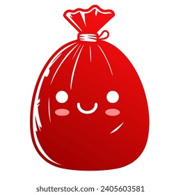 Vector design of a red garbage bag 