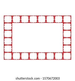 Vector Design of a Red Leaf Box Frame with a Natural Theme