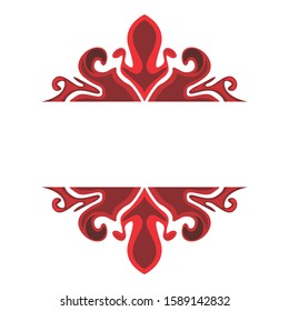 Vector Design of Red Leaf Ornaments