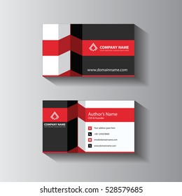 vector design red modern business card with eps 