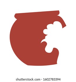 Vector Design of Red Roast Chicken Logo with Urn Theme