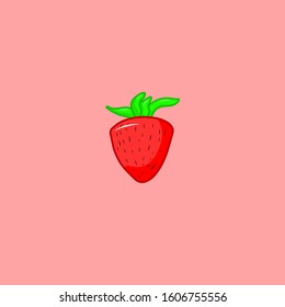 vector design of red strawberry fruit