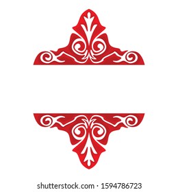 Vector Design of Red Wood Ornaments
