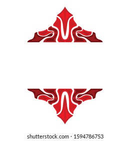 Vector Design of Red Wood Ornaments