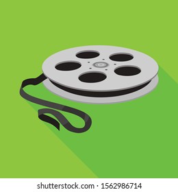 Vector design of reel and movie icon. Web element of reel and clapper vector icon for stock.