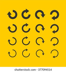 Vector design refresh arrows icon collection