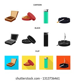 Vector design of refuse and stop icon. Set of refuse and habit stock vector illustration.