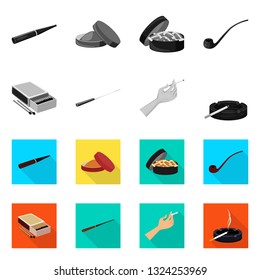 Vector design of refuse and stop icon. Collection of refuse and habit vector icon for stock.