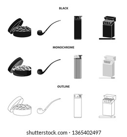 Vector design of refuse and stop icon. Set of refuse and habit stock symbol for web.
