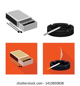 Vector design of refuse and stop icon. Set of refuse and habit stock symbol for web.