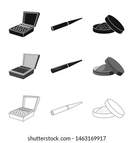 Vector design of refuse and stop icon. Set of refuse and habit stock symbol for web.