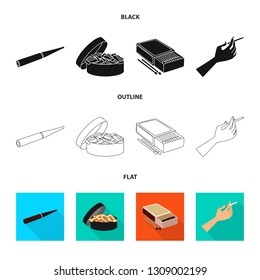 Vector design of refuse and stop logo. Set of refuse and habit vector icon for stock.