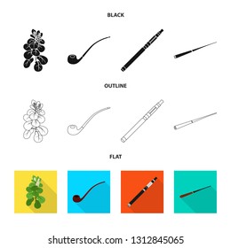 Vector design of refuse and stop logo. Set of refuse and habit stock vector illustration.