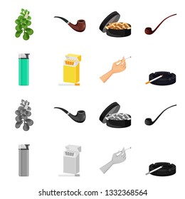 Vector design of refuse and stop logo. Collection of refuse and habit vector icon for stock.