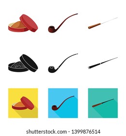 Vector design of refuse and stop logo. Collection of refuse and habit vector icon for stock.