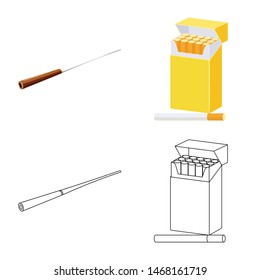 Vector design of refuse and stop logo. Set of refuse and habit vector icon for stock.