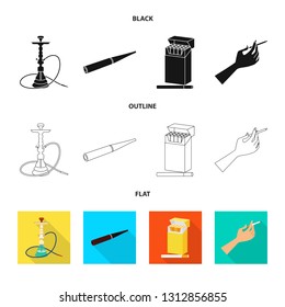 Vector design of refuse and stop sign. Collection of refuse and habit stock vector illustration.