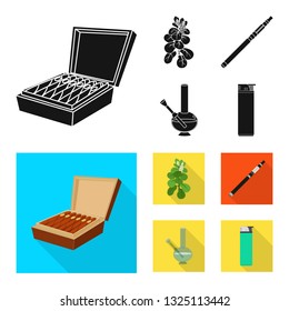 Vector design of refuse and stop sign. Set of refuse and habit vector icon for stock.