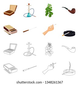 Vector design of refuse and stop sign. Collection of refuse and habit stock vector illustration.