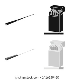 Vector design of refuse and stop sign. Collection of refuse and habit stock symbol for web.