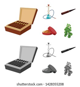 Vector design of refuse and stop sign. Collection of refuse and habit stock vector illustration.