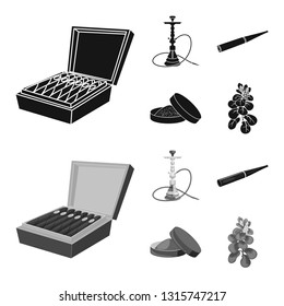 Vector design of refuse and stop symbol. Collection of refuse and habit stock symbol for web.