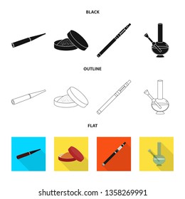 Vector design of refuse and stop symbol. Collection of refuse and habit stock vector illustration.