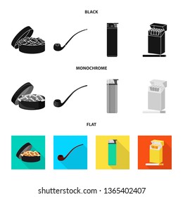 Vector design of refuse and stop symbol. Set of refuse and habit stock symbol for web.