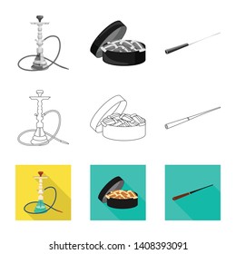 Vector design of refuse and stop symbol. Set of refuse and habit vector icon for stock.